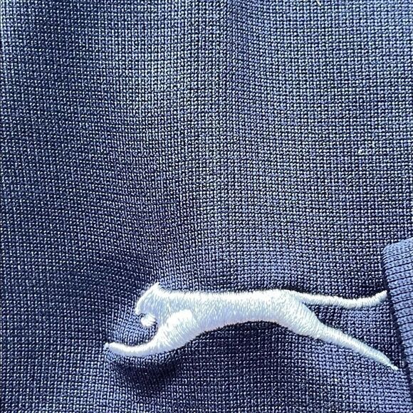 Slazenger Navy and White Performance Golf Shirt - Picture 4 of 9
